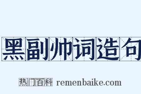 黑副帅词造句是什么意思的图片